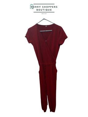 V-Neck Wrap Jumpsuit